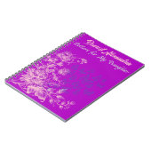 紫のフローラ蝶の手紙を私の娘に ノートブック (左側)