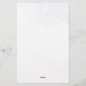 紫のフローラ蝶は赤ちゃんシャワーゲームと言わない 便箋 (裏面)