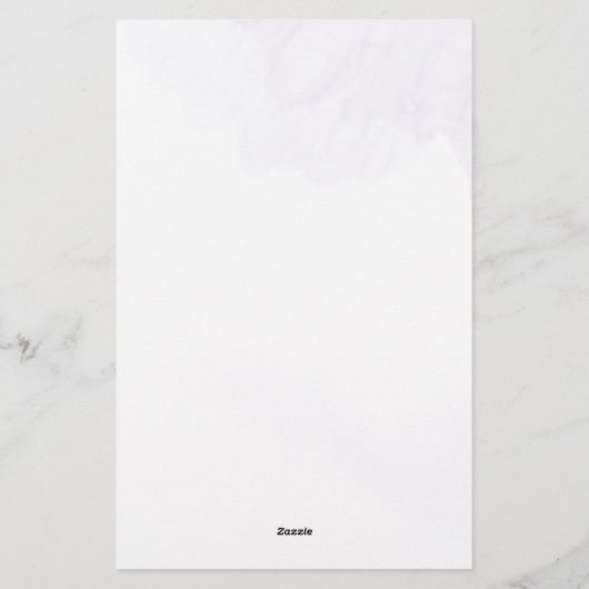 紫のフローラ蝶は赤ちゃんシャワーゲームと言わない 便箋 (裏面)