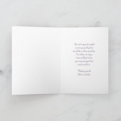 紫のフローラ親の結婚式の日のサンキューカード サンキューカード (内部)