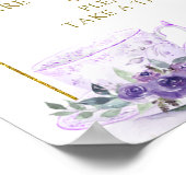 紫のフローラ赤ちゃんシャワーお茶のベビーは甘い ポスター (角)