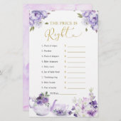 紫のフローラ赤ちゃんシャワー茶価格は右 (正面/裏面)