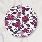 紫のフローラ赤ちゃんシャワー フェイバータグ (裏面)