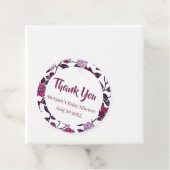 紫のフローラ赤ちゃんシャワー フェイバータグ (インサイチュ)