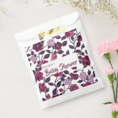 紫のフローラ赤ちゃんシャワー フェイバーバッグ (封をした状態)