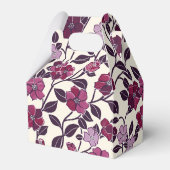 紫のフローラ赤ちゃんシャワー フェイバーボックス (裏面サイド)