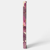 紫のフローラ電話ケース SAMSUNG GALAXYケース (左側面)