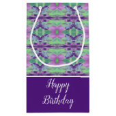 紫のフローラ（パターンあり） スモールペーパーバッグ (裏面)