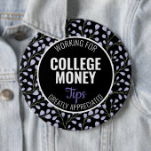 紫のフローラ |ヒントを参照 |大学のお金 缶バッジ (インサイチュ)