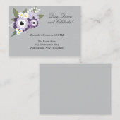 紫のフローラ |披露宴カード エンクロージャーカード (正面/裏面)