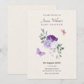 紫のフローラ 招待状 (正面/裏面)