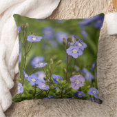 紫のフローラ（緑） クッション (ブランケット)