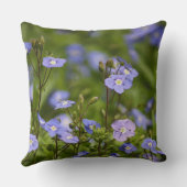 紫のフローラ（緑） クッション (裏面)