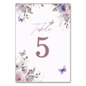 紫のフローラ |蝶 テーブルナンバー (裏面)