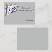 紫のフローラ |護衛シーティングカード プレイスカード (正面/裏面)