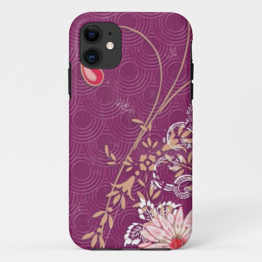 紫のフローラiPhone iPad iPod Razrケース Case-Mate iPhoneケース (裏面)