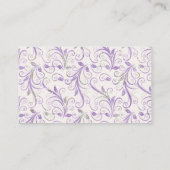 紫のブライダルシャワー 願い事の井戸 封筒付きカード エンクロージャーカード (裏面)