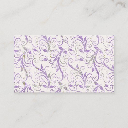 紫のブライダルシャワー 願い事の井戸 封筒付きカード エンクロージャーカード (裏面)