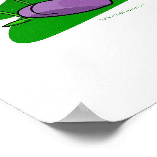 紫のブルーマロがロオ島を行進する ポスター (角)