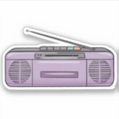 紫のブームボックス シール (正面)