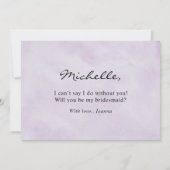 紫のプラムシルバーフローラ花嫁の提案 招待状 (裏面)