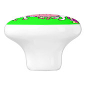 紫のプリンセスとユニコーン セラミックノブ (側面)