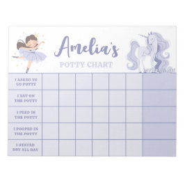 紫のプリンセスのPottyグラフ名パーソナライズされたタスク ノートパッド