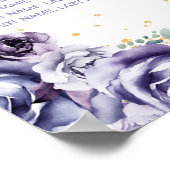 紫のプリンセスクインセアニラ8テーブル座席表 ポスター (角)