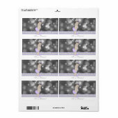 紫のプリンセス赤ちゃんシャワー水ボトルラベル ラベル (フルシート)