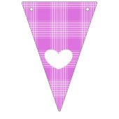 紫のプレイドその女の子の赤ちゃんシャワーのバンティング バンティングフラッグ (第3の旗)