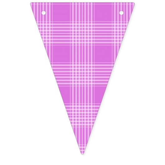 紫のプレイドその女の子の赤ちゃんシャワーのバンティング バンティングフラッグ (第2の旗)
