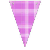 紫のプレイドその女の子の赤ちゃんシャワーのバンティング バンティングフラッグ (第1の旗)