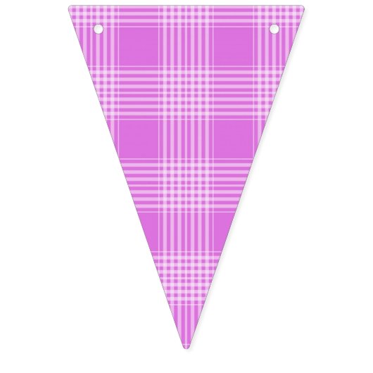 紫のプレイドその女の子の赤ちゃんシャワーのバンティング バンティングフラッグ (第1の旗)