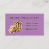 紫のプロフェッショナル木製パレットクレート 名刺 (正面)