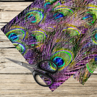 紫のヘイズクジャクの羽 薄葉紙