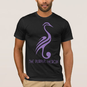 紫のヘロンTシャツ(濃) Tシャツ