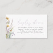 紫のベビーで開花野草表示シャワー エンクロージャーカード (正面)