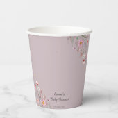 紫のベビーの開花ワイルドフラワーベビーシャワー 紙コップ (裏面)
