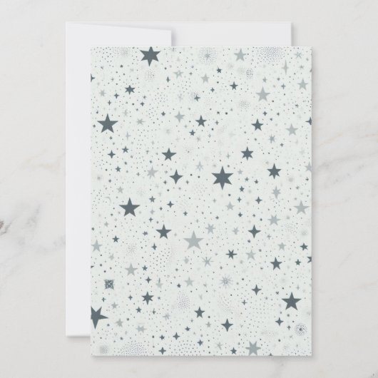 紫のベビーハイトップス赤ちゃんシャワー 招待状 (裏面)