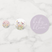 紫のベビー開花フローラワイルドフラワーベビーシャワー コンフェッティ (正面)