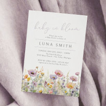 紫のベビー開花フローラワイルドフラワーベビーシャワー