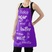 紫のベーキング言葉エプロン エプロン (インサイチュ)