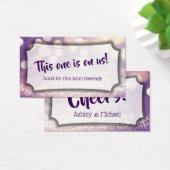 紫のボケ Wedding & イベント ドリンクチケット (デスク)
