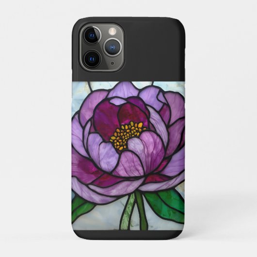 紫のボタンにステンドグラス Case-Mate iPhoneケース (裏)