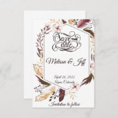 紫のボホの羽は日付を保存 セーブザデート (正面/裏面)