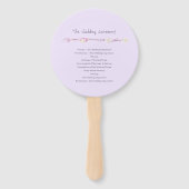 紫のボホ結婚フェザー・アート・プログラムのファン ハンドファン (裏面)