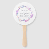 紫のボホ結婚フェザー・アート・プログラムのファン ハンドファン (正面)