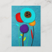 紫のポピー名刺 名刺 (裏面)