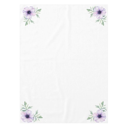 紫のポピー テーブルクロス (正面)