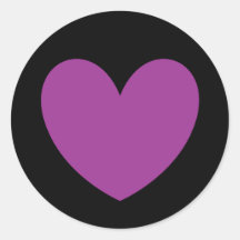 紫のポルカハートオンブラック